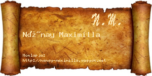 Nánay Maximilla névjegykártya